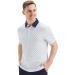 Men's Short Sleeve White Golf Polo Shirt - Moisture Wicking Dry Fit - Nav Club Print - Large Size - Buy Online on GoSupps.com