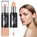 Concealer Stick - Dual-Ended Face Shaping & Contouring Stick - Color Corrector Concealer Stick Contouring Concealer Foundation Concealer Cream Makeup Frifer 1#
