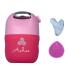 Ice Roller & Cube Mold Gua Sha Facial Tools & Silicone Face Scrubber - skincare massager pore scrubber face & eye puffiness relief wrinkles face exfoliator tool & cleansing brush Pink