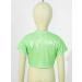 Hansber Kids Shiny Dance Crop Top Short Sleeve in Green - Size 6-7 - Buy Online on GoSupps.com