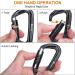 Favofit Auto Locking Carabiner Clips 4 Pack - 12KN Heavy Duty Carabiners for Camping, Hiking, Outdoor Activities - Twistlock Design for Dog Leash & Harness - Black - Buy Online on GoSupps.com