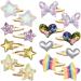 Cozlly 8 Pairs Girls Hair Clips Butterfly Star Heart Crown Shaped Hair Clips Cute Sequins Hair Barrettes Non-Slip Metal Snap Hair Clips Sparkly Hair Pins Hair Accessories for Kids Girls Fine Hair