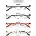 Vevesmundo Reading Glasses - Classic Metal Halfband Narrow Spring Hinge Work Glasses Stylish Reading Aid for All Ages - Buy Online on GoSupps.com