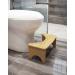 Bamboo Toilet Stool for Adults,6.5" Poop Stool, Bathroom Toilet Poop Stool with Non-Slip Mat for Adults Children, Original Simple Design Healthy Portable Adult Toilet Poop Stool (Wood Color) Wood One Size