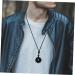 Goohochy Women's Necklace with Safety Buckle & Circle Trailer Stone - Portable Crystal Pendant Jewelry for Festivals - Black 3x3x1cm - Buy Online on GoSupps.com