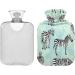 Zebra Blue Hot Water Bottle with Cover - 2L for Pain Relief & Hot/Cold Compress - Perfect Bed Warmer - Buy Online on GoSupps.com