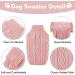 Alagirls Winter Fleece Dog Sweater - Cozy Knit Puppy Clothing for Medium Dogs - Soft Christmas Pet Outfits in Dusty Rose & Light Pink - Buy Online on GoSupps.com
