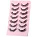 FARRED Cat Eye Lashes | Natural Short Wispy Volume False Lashes | 14-Piece Hybrid Cluster Strip Lashes (8-14MM - Buy Online on GoSupps.com