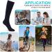 ACWOO Compression Socks 3 Pairs for Women & Men - Non-Slip Breathable Long Tube Flight Running Support Socks - Black (S-M) - Buy Online on GoSupps.com