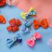 60pcs Multicolor Elastic Hair Bands Pets Bowknot Headdress Cats Dogs Random Patterns Pet Grooming Accessories - Buy Online on GoSupps.com