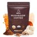Organic Mushroom Coffee with 6 Adaptogenic Mushrooms(Cordyceps Reish King Trumpet Shitake Turkey Tail Lions Mane)-Enhanced Energy Focus & Immunity 30 Servings coffee A 6.5 Ounce (Pack of 1)