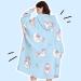 Cozy Portable Blanket Hoodie - Oversized Sweatshirt & Bag Unicorn Sky Blue - Perfect Gifts for Women - Buy Online on GoSupps.com