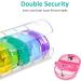 Portable 2 Times a Day 7 Day Pill Box Organizer for Medication - Clear Rainbow - Buy Online on GoSupps.com