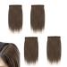 4 pieces Invisible Traceless Side Fluffer Mini One Piece Hair Pad 10 cm (Light Brown)