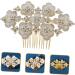 Ipetboom Hair Comb Bride Hair Clip Girls Hair Clips Bridal Hair Flower Headpiece Wedding Headband Rhinestone Hair Clip Decor Hair Accessories for Women Wig Metal Alloy Bridesmaid - Buy Online on GoSupps.com