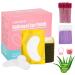 350 PCS Under Eye Gel Pads Eyelash Mascara Brushes Holder Eyelash Extension Rings - 100% Naturel Lint Free Comfy and Cool Eyelash Extension Eye Pads Hydro gel Eye Patches Beauty Tool(Gold)