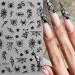 JMEOWIO 9 Sheets Halloween Nail Art Stickers Decals Self-Adhesive Pumpkin Spider Web Ghost Skull Witchy Bat Spook Black Gold Nail Supplies Nail Art Design Decoration Accessories - Buy Online on GoSupps.com