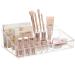 STORi Audrey Clear Vanity Makeup Organizer | 15-Compartment Holder for Brushes, Eyeshadow Palettes, & Beauty Supplies | Stacks on Audrey Storage Drawers | Made in USA