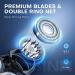 LOBINH Electric Razor for Men - Rechargeable Rotary Shaver with Washable Head, USB Type-C Charging - 4D Floating Head Technology - Navy Blue - Buy Online on GoSupps.com