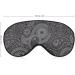 Black and White Paisley Sleep Mask for Women - Adjustable Eye Shades with Elastic Strap for Comfortable Sleep - Buy Online on GoSupps.com