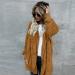 Buy Hanxiulin Oversized Plush Hoodie Jacket - Ladies Winter Coat Casual Fashion Down Jacket in Brown 3XL - Buy Online on GoSupps.com