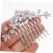 Beaupretty Bride Wedding Hair Comb bangs flower side rhinestone hair bridal side for women crystal rhinestones bridal hair combs for wedding decorate lace aluminum alloy Pearl Hair Comb - Buy Online on GoSupps.com