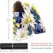 Travel Lipstick Organizer Case - Portable Makeup Bag with Mirror | Flower Watercolor Daisy & Sunflower Design - Buy Online on GoSupps.com