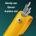 Aopukidor 2023 Professional Stainless Steel Earwax Removal Tool Set - 6 Pieces with PU Leather Case (Yellow) - Buy Online on GoSupps.com