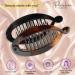 Parcelona French Mini Brown Tortoise Shell & Black Banana Hair Clip - Ideal for Fine Hair - Buy Online on GoSupps.com