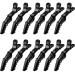 12 Pack Black Alligator Hair Clips - Non Slip Professional Hair Claws for Women - Styling Clips for Hair - Plastic Gator Clips - Buy Online on GoSupps.com