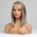 HAIRCUBE Bob Wig for Women - Mixed Brown Shoulder Length with Natural Middle Part (12inch) - Buy Online on GoSupps.com