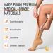 Zipper Compression Socks 20-30mmHg Open Toe with Zip Guard - Medical Grade, 2XL Beige XX-Large - Buy Online on GoSupps.com