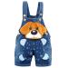 KIDSCOOL SPACE Baby Girl Jean Overalls Toddler Denim Cute 3D Bunny Outfit 6-12 Months Blue-2028