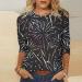 oelaio 3/4 Length Sleeve Womens Tops Dressy Casual Crew Neck Blouses 2024 Fireworks Printed Cute Loose Tshirt for Teen Girls Multicolor#17 Small - Buy Online on GoSupps.com