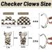 Checkered Hair Claw Clips Set - Non Slip Large Rectangular Barrettes for Women & Girls - 80's Hair Accessories (Black/White) - Buy Online on GoSupps.com