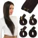 Yamel Training Hair Weave Weft Hair Extensions Medium Brown Straight 16 Inch 100g Synthetic Hair Extensions for Training Weft Medium Brown