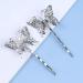 Yheakne Hollow Butterfly Hair Clip Pin Vintage Silver Hair Clip French Butterfly Retro Bobby Pins Decorative Hair Accessories for Women and Girls 2 Pieces - Buy Online on GoSupps.com