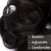 Synthetic Hair Bun Scrunchie Chignon Updo Extension - Natural Black 25g - Buy Online on GoSupps.com