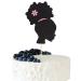 Arthsdite 1Pc Happy Birthday African Girl Cake Topper Girl Birthday Cake Pick Decorations for Wedding Engagement Baby Shower Girls Birthday Theme Party Cake Decorations Black