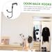 Holibanna 2pcs Over Hangers Hook Iron Bathroom Hanger Hooks No-Punching Door Towel Double-Hook Coat Wall - Buy Online on GoSupps.com