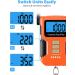 HEETA Waterproof Digital Fishing Scale 110lb/50kg with Memory Function, Portable Hanging Luggage Scale - Backlit LCD Display, Fluorescent Button, 40 Ruler - Orange - Buy Online on GoSupps.com