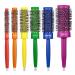 Termix C Ramic Pride Pack of 6 Round Ceramic Thermal Brushes with Ionised Bristles Leather Pride Toiletry Bag Included Inspired by the Diversity and Freedom of the LGTBI Flag