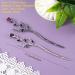 HINZIC Flower Hair Stick 2Pcs - Retro Chinese Hair Chopsticks for Bun | Wedding Hairpins for Bride Women Girls - Silver Black - Buy Online on GoSupps.com