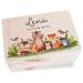 Wood - animals - baby souvenir box forest animals |Wooden box for birth personalized with name date time size |Baby gift souvenir box - 30 x 20 x 14 - wood - personalized baby box