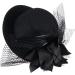 FRCOLOR Mini Top Hat Fascinator Hair Clip Black Veil Top Hat Hair Clip Hair Accessories for Halloween Tea Party - Buy Online on GoSupps.com