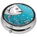 Big Fish Printed Mini Round Pill Box | 3 Compartment Travel Pill Organizer | Portable Medicine Case for Home & Office - International Shipping Available - Buy Online on GoSupps.com