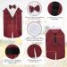 Kuoser Dog Tuxedo Suit & Bandana Set for Large Dogs | Formal Wedding Attire with Bow Tie | Dark Red | L 16.5 Back, 20.9-25.6 Chest | Golden Retriever, Samo Bulldogs - Buy Online on GoSupps.com