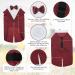 Buy Kuoser Dog Smoking Suit & Bandana Set - Stylish Pet Formal Clothing for Weddings Halloween & Birthdays - S-XXL (Back Length: 29 cm) - Dark Red - Buy Online on GoSupps.com