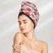 Hair Towel Wrap - Fast Drying Hair Turban with Button | Amanita Red Mushroom Style - Buy Online on GoSupps.com