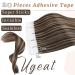 Ugeat 55cm Real Hair Tape-In Extensions - Dark Brown with Caramel Brown P4/27 - 20 Pieces 50g - Buy Online on GoSupps.com